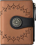 Tipmile Small Wallet Women Bifold RFID Blocking Card Holder Leather Wallets with Zipper Coin Pocket by Tipmile