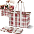 CleverMade Collapsible Tote LUXE, 30L Structured Tote Bag with Handles | Pack It All Without the Floppy-Bag Fight | Steel Rim Stays Open, Soft Grips Carry 30 lb, and Tote Folds to 1.5 Inches by CleverMade