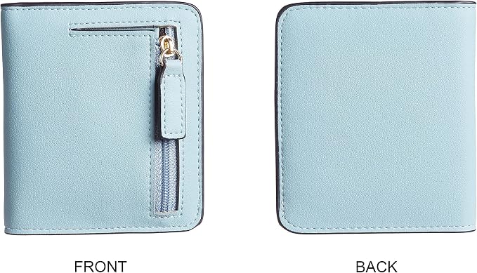 Gostwo Small Wallet for Women, Slim Bifold Credit Card Holder, Compact RFID Blocking Cash Wallet, Billfolds Thin Leather Zipper Pocket, Mini Wallet Gift for Ladies Teen Girls Travel with ID Window - Image 5