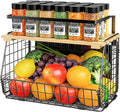 Magnetic Shelf for Fridge, Fruit Potato & Onion Storage Bin | Magnetic Storage Basket with Lid, Side of Fridge Storage, Produce Basket for Fruits Vegetables Spices, Kitchen Pantry by GGIU