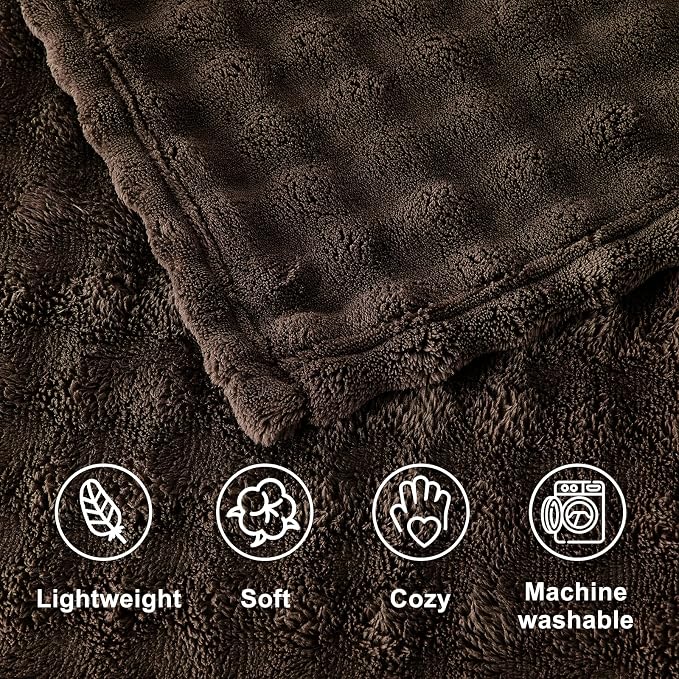 Soft Cozy Travel Blanket for Airplane Train and Car, Brown | Lightweight, Blanket or Pillow 2 in 1, Compact with Portable Bag Pillowcase, with Luggage Sleeve and Backpack Clip - Image 7