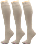Dr. Motion 3 Pairs Light Summer Bright Fun Graduated Compression Women's Knee-Hi Socks by Dr.+Motion