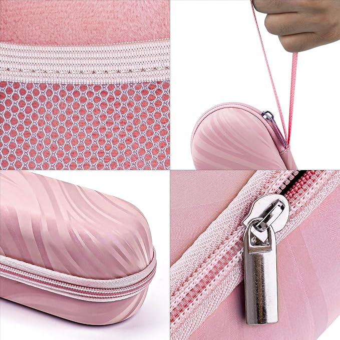 Dual Electric Toothbrush Case, Portable Bag for Travelling, Large Toothbrush Case Holder Compatible with AquaSonic, Sumkyle, Oral-B iO Series, Philips Sonicare (Pink) - Image 4