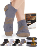 Doctor's Select Copper Ankle Compression Socks for Women and Men - 4 Pairs | Athletic Running Plantar Fasciitis Socks by DoctorsSelect