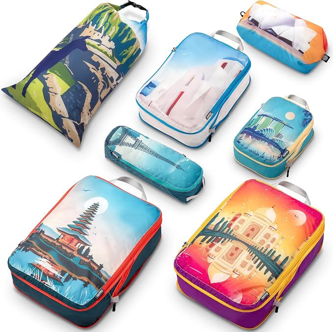 TRIPPED Travel Gear Large Compression Packing Cubes 7-Piece Set for Travel - Image 9