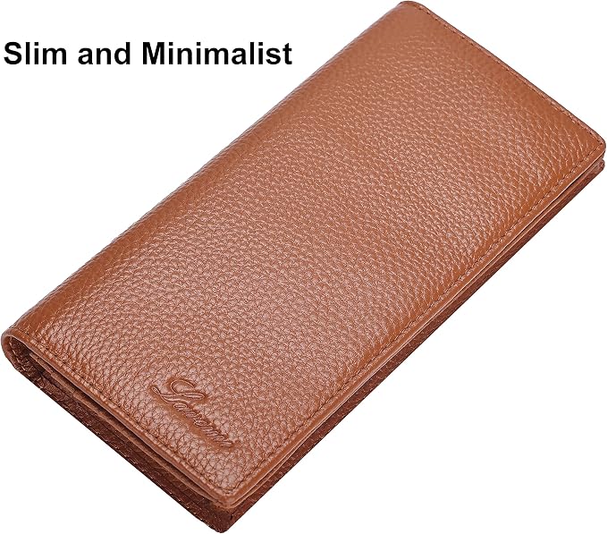 Ultra Slim Thin Leather Women Wallet RFID Blocking Credit Card Holder Bifold Long Ladies Billfold - Image 2