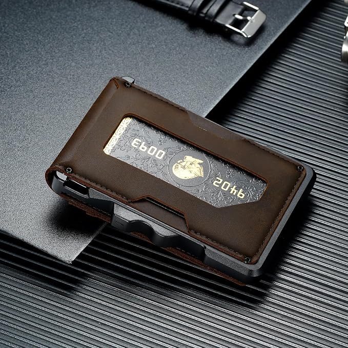 Genuine Leather Wallet for Men: Slim RFID Smart Minimalist Wallet | Credit Card Holder for Front Pocket wallet with Money Clip Full Grain - Gift for Husband Father on Birthday Anniversary - Image 8