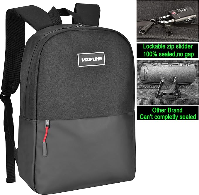 Backpack Bag-Smell Proof-Classics Casual Travel Daypack Travel bags for College Student Men & Women Work (Black/Black) - Image 2
