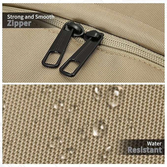 Laptop Backpack for Men & Women 15.6 Inch Office Anti Theft, Khaki | Small Work Backpack Water Resistant with Luggage Strap Theft Proof Sleek Backpack Oxford Material for Commute, Work, Travel - Image 5