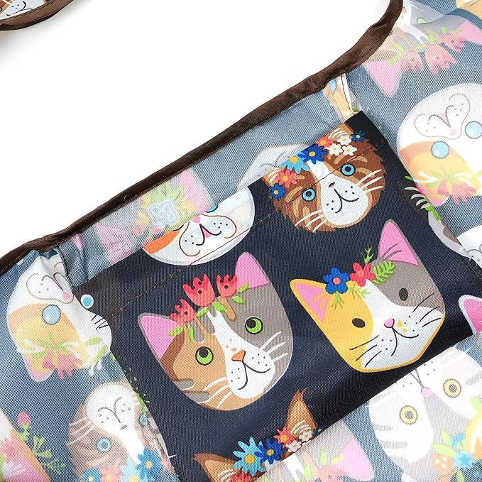 allydrew Large Foldable Tote Nylon Reusable Grocery Bags - Image 4