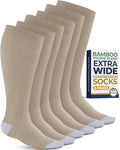 Pembrook 3 Pairs Plus Size Compression Socks Wide Calf - Bamboo Viscose Compression Socks for Women Wide Calf by Pembrook