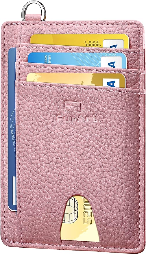 FurArt Slim Minimalist Wallet RFID Credit Card Holder for Men | slim minimalist compact rfid id window thin by FurArt
