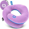 BCOZZY Kids Chin Supporting Travel Pillow for Ages 8–12- Patented Soft Neck Pillow for Head and Chin Support in Car Seat and Airplane. Comfortable Travel Essential. Medium Size, Bag, Light Purple by BCOZZY