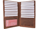 Marshal Bifold Leather RFID Blocking Wallet For Men & Women | Genuine Leather Holder With 19 Slots, 2 Bill Compartments & ID Window For Credit/Debit Cards, Money & More (Vintage) by Marshalwallet