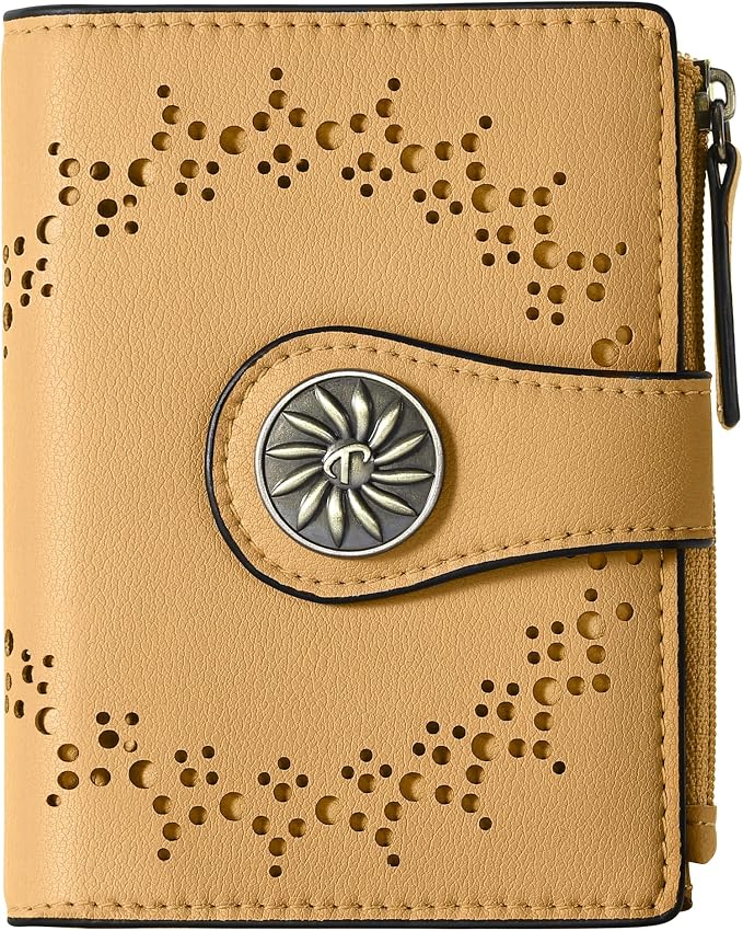 Tipmile Small Wallet for Women Bifold RFID Blocking Card Holder Leather Wallets with Zipper Coin Pocket by Tipmile