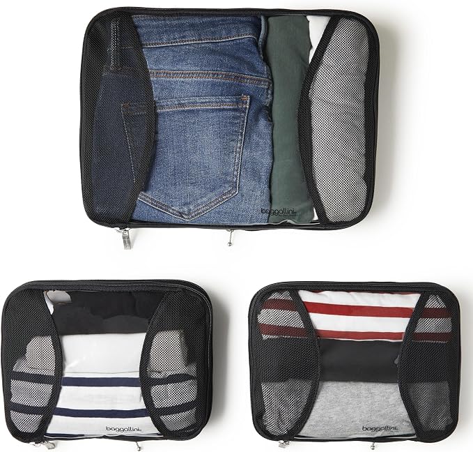 Baggallini Compression Cube 3-piece set - Lightweight Compression Packing Cubes for Travel - Image 5