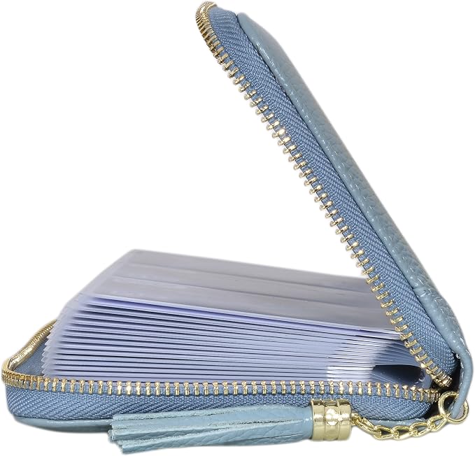 Easyoulife Credit Card Holder Wallet Womens Zipper Leather Case Purse RFID Blocking - Image 3