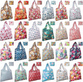 Eccliy 24 Pieces Reusable Grocery Bags Polyester Shopping Bags for Groceries Multi Colors Reusable Foldable Shopping Tote(Flower Style) by Eccliy