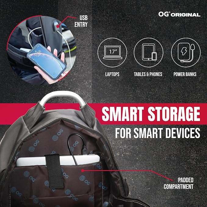 GetAway Waterproof Motorcycle Backpack Hard Shell for 2 Helmets 35-45L | Expandable motorcycle backpack with laptop compartment, anti-theft design, helmet strap and reflective details. - Image 7