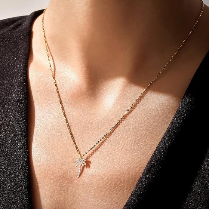 Gold Necklace for Women, Dainty Charm Pendant Necklace Jewelry Gift | 14K Gold Plated, Cute, Delicate, Adults, Non Tarnish, Hypoallergenic, Accessories - Image 2