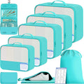 BAGAIL 9 Set Packing Cubes with Packing List Luggage Packing Organizers for Travel Accessories (Blue Green) by BAGAIL