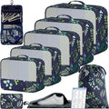 BAGAIL 9 Set Packing Cubes with Packing List Luggage Packing Organizers for Travel Accessories (Navy leaf) by BAGAIL