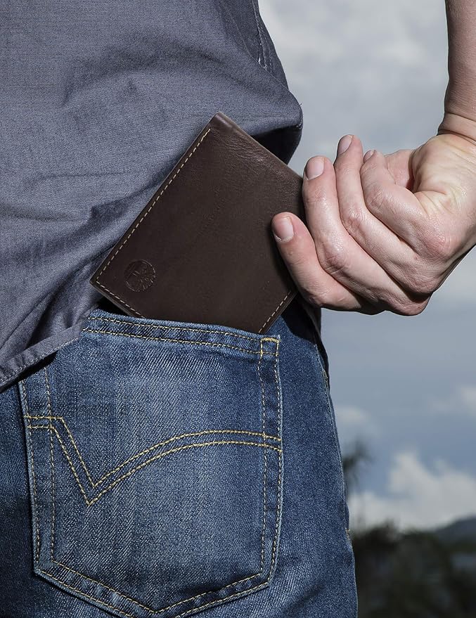 Timberland Men's Wellington Leather Rfid Bifold Commuter Security Wallet, brown, One Size - Image 6