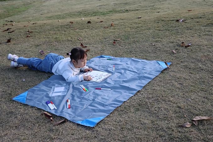 Orga'Neat Pocket Picnic Blanket, Compact Lightweight Tarp for Camping | Foldable, Easy to Carry, Water Resistant Sandproof Washable Quick Dry Mat for Beach, Festival, Travel, Outdoor Recreation - Image 5