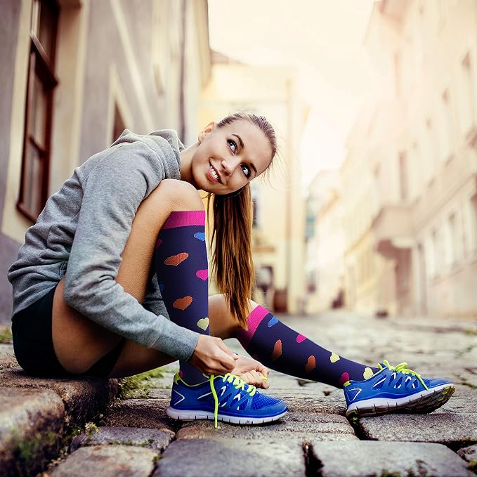 WITHYOU Compression Socks 15-20 mmHg is Best Athletic for Men & Women Running Flight Travel Nurses Pregnant - Image 2
