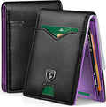 GSOIAX Slim Wallet for Men Rfid Blocking Leather Bifold Front Pocket Carbon Fiber Men's Money Clips Credit Card Holder With Gift Box by GSOIAX