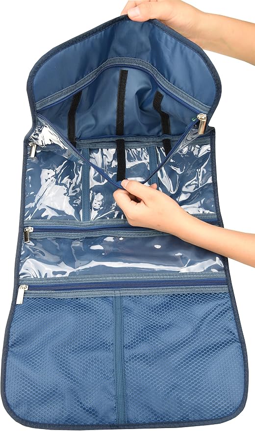 Freegrace Premium Hanging Toiletry Bag for Travel - Cosmetic, Jewelry, Toiletry, Makeup & Accessory Storage Organizer Bag, Large Size for Women & Men - Image 3