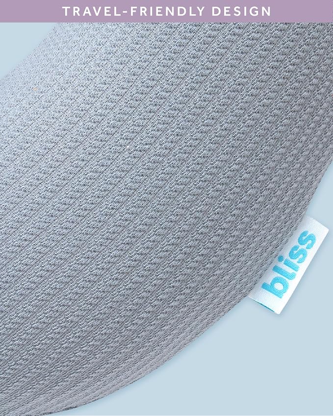 Bliss Neck Pillow Lightweight U-Shaped High Density Memory Foam | Structured Support for Rest on Flights, Car Rides or at the Office, Snap Closure Clips to Your Bag for Easy Carrying - Image 6