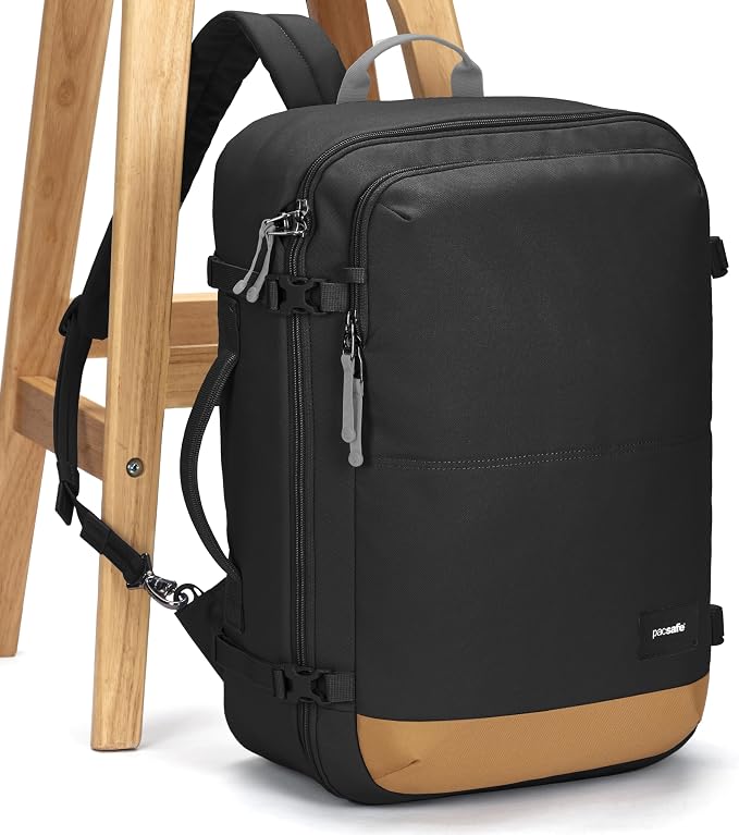 Pacsafe GO Anti Theft 34L Carry-on Backpack, Jet Black - Image 6
