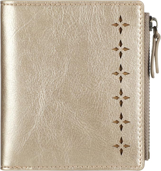 Ultra Thin Small Compact Leather Womens Girls Wallets RFID Blocking Credit Card Holder for Women by Lavemi