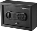 Amazon Basics Small Slim Desk Drawer Security Safe with Programmable Electronic Keypad, Secure Quick Access, 0.1 Cubic Feet, Black, 11.8"W x 8.6"D x 4.4"H by AmazonBasics