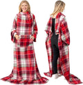 PAVILIA Blanket with Sleeves for Adult Women Men, Soft Warm Wearable Blanket Fleece Wrap Throw, Robe Blanket Gift by PAVILIA