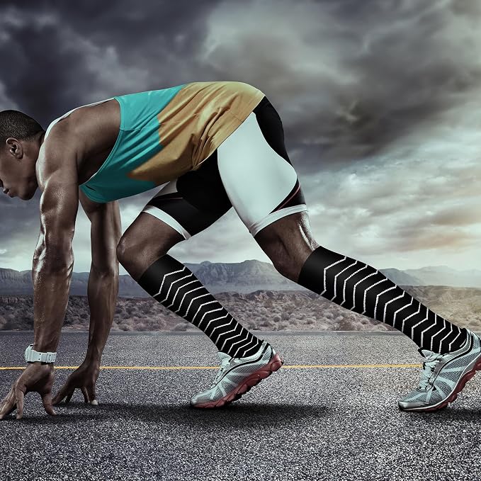 QUXIANG Copper Compression Socks for Women & Men Circulation (8 Pairs) - Best for Running Athletic Cycling - 15-20 mmHg - Image 2