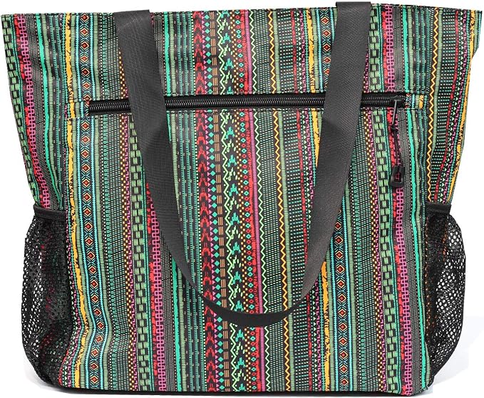 ESVAN Original Floral Tote Bag Large Shoulder Bag with Multi Pockets for Gym Travel Beach Daily Bags - Image 3