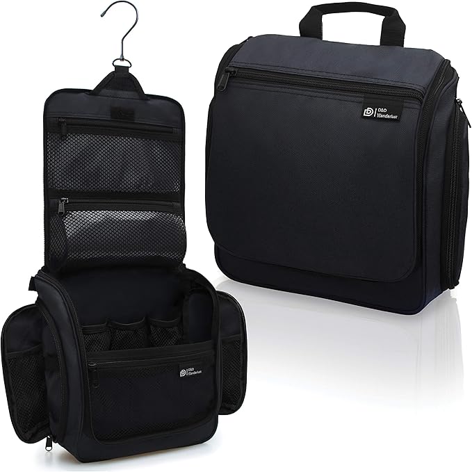 D&D Wanderlust D&D Hanging Travel Toiletry Bag for Men and Women – Cosmetics, Makeup and Toiletries Organizer Kit with 10 Compartments by DDDDWanderlust
