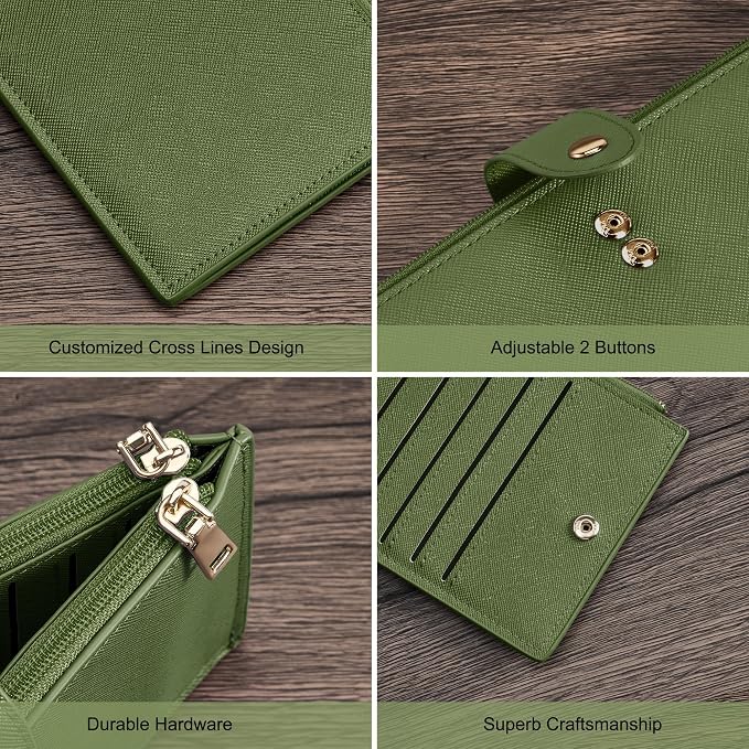 Travelambo RFID Wallet Women Large Size Bifold Multi Card Wallet Case with Zipper Pocke Credit Card Holder for Women - Image 6