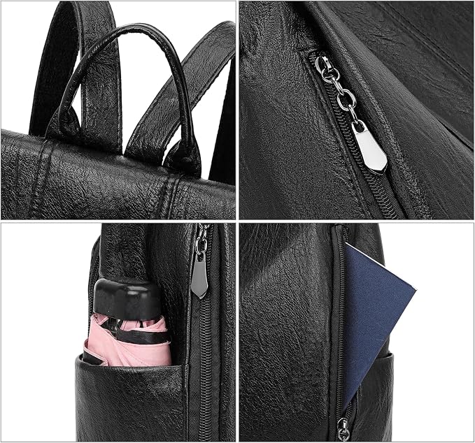 GAEKEAO Women Backpack Purse PU Leather Anti-theft Casual Shoulder Bag Convertible Large Satchel Bags for Travel Casual Work - Image 5