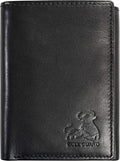 BULL GUARD Genuine Nappa Leather Trifold Wallet For Men RFID And ID Window, Double Cash Compartment with Secret Pocket, Soft Premium Top Grain Leather Black, Stylish & Secure Everyday Carry, Gift Box by BullGuard