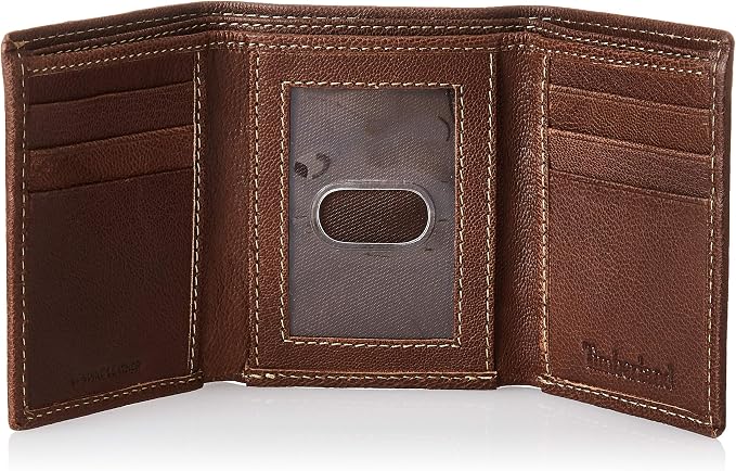Timberland Men's Genuine Leather RFID Blocking Trifold Wallet - Image 5