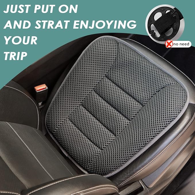AEROiVi Car Seat Cushion Breathable Mesh Non-Slip Comfort Seat Truck Office | Car Seat pad for Driving 3D Air Mesh Car Seat Protector Works with Truck SUV and Office Chair Home Quick Drying Washable - Image 7