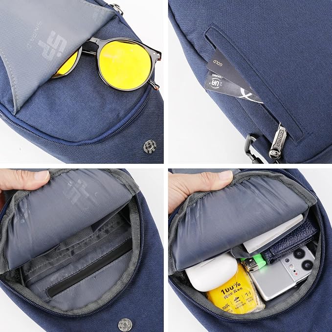 WATERFLY Mini Crossbody Sling Backpack Anti Theft Backpack for Traveling Chest Shoulder Bag - Image 2