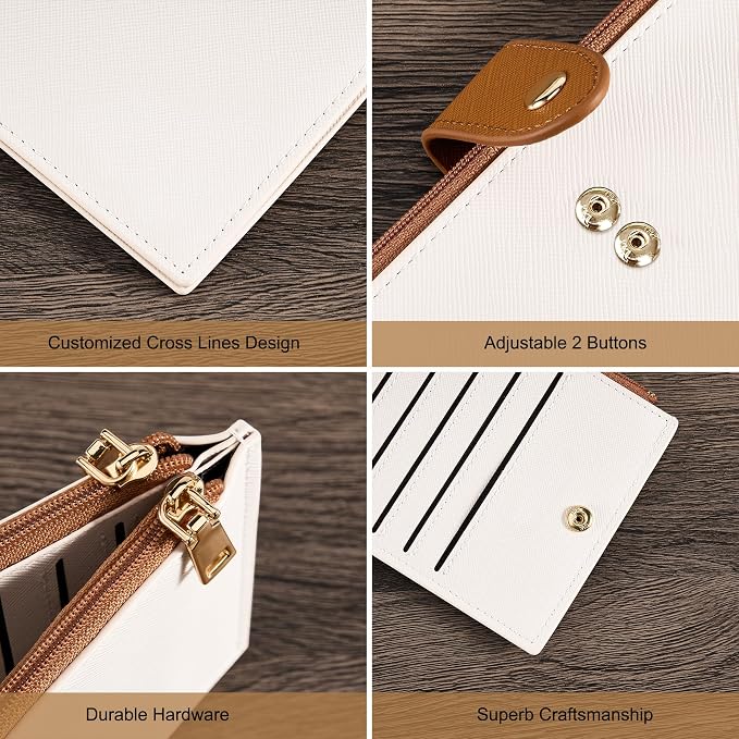 Travelambo RFID Wallet Women Bifold Multi Card Wallet Case with Zipper Pocke Credit Card Holder for Women - Image 6