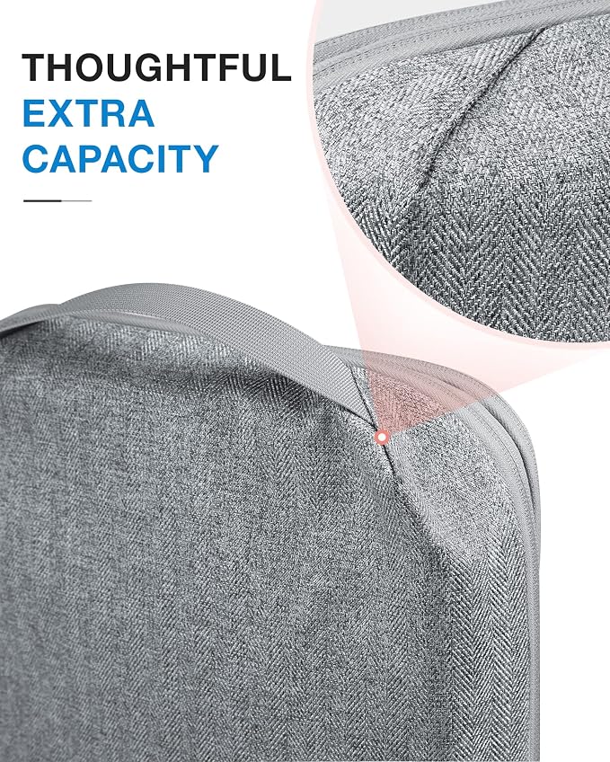 BAGSMART Compression Packing Cubes for Travel, Durable Travel Cubes for Carry-On Suitcase, 6 Set Cuise Ship Travel Essentials (1L+3M+1S+Shoe Bag), Grey | Fits 20/24/28in Carry-On Suitcases, Compressible Bags Streamline Cruise Travel Essentials, Sturdy ... - Image 6