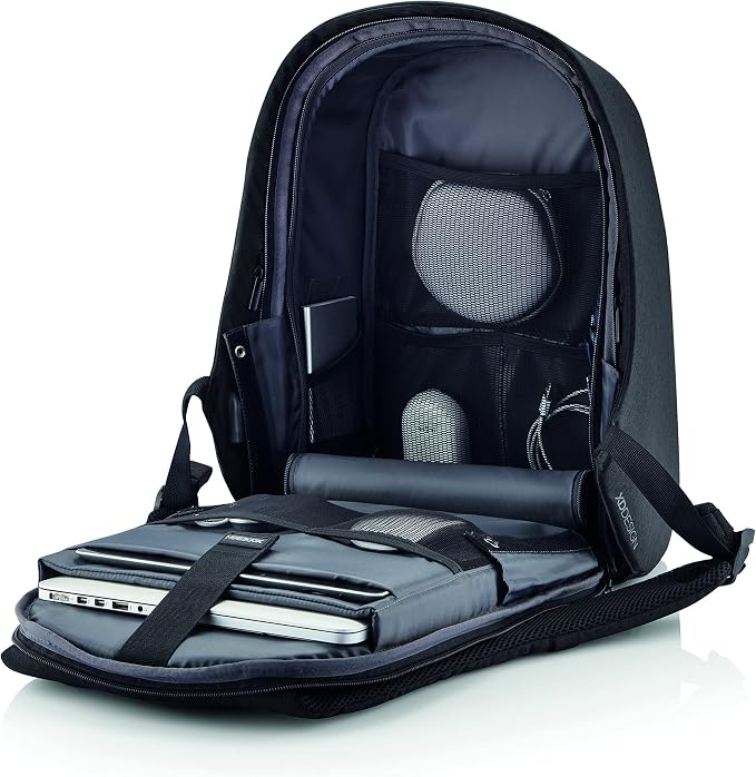 XDDesign Bobby Hero 16 Liter Anti Theft Laptop Backpack, Padded 15.6" Laptop Sleeve, Recycled Material, Water Repellent, USB Charging Port, Travel Carry on Flight Approved for Men&Women - Image 2