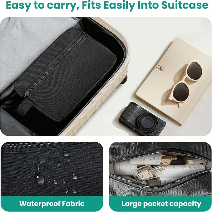 Travel Toiletry bag for Women and Men,Small Cosmetic Bag Hanging Lightweight Makeup Bag Small Tool Bag Travel Organizer accessories for Women Men - Light Purple - Image 6