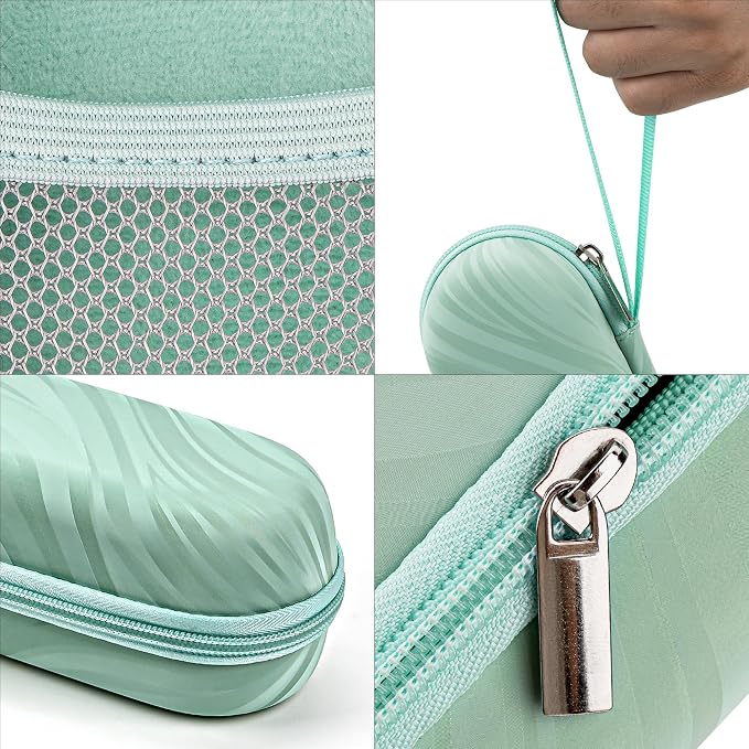 Dual Electric Toothbrush Case, Portable Bag for Travelling, Large Toothbrush Case Holder Compatible with AquaSonic, Sumkyle, Oral-B iO Series, Philips Sonicare (Green) - Image 4